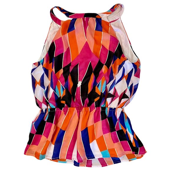 2B Bebe Sleeveless Top, Pink/Multicolor, XS, EUC! - Picture 4 of 4